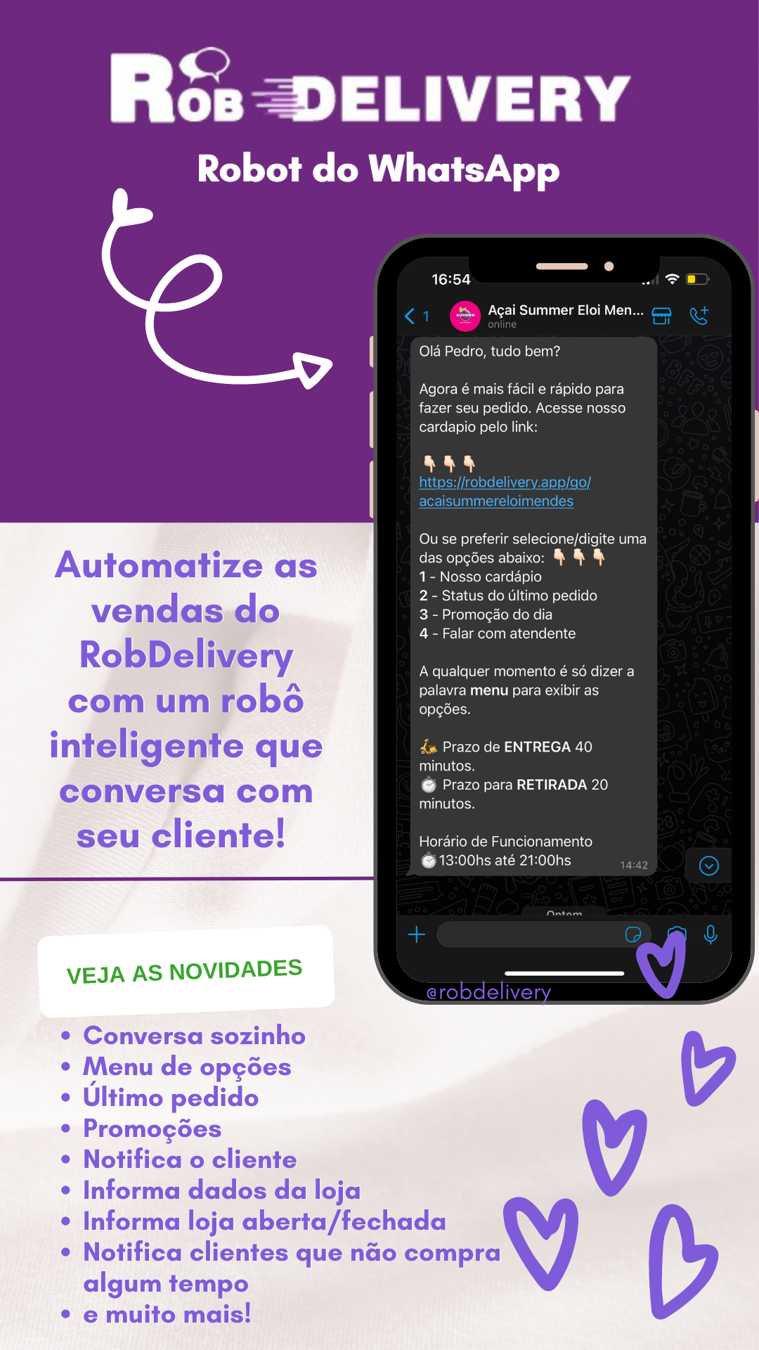 Rob Delivery | Delivery no WhatsApp