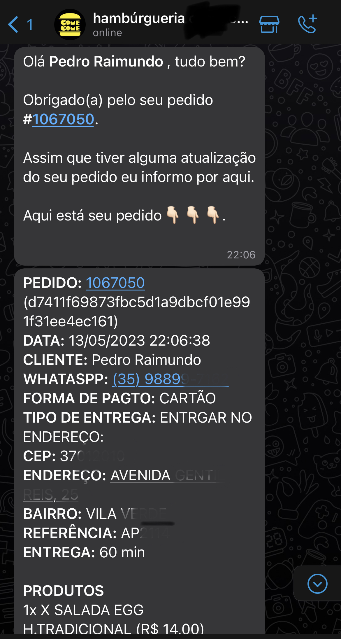 Rob Delivery | Delivery no WhatsApp
