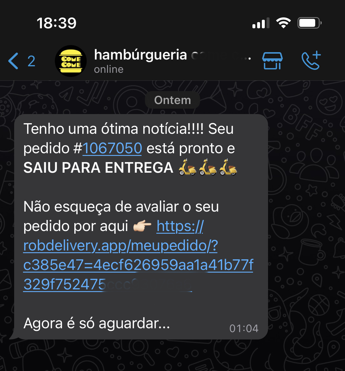 Rob Delivery | Delivery no WhatsApp